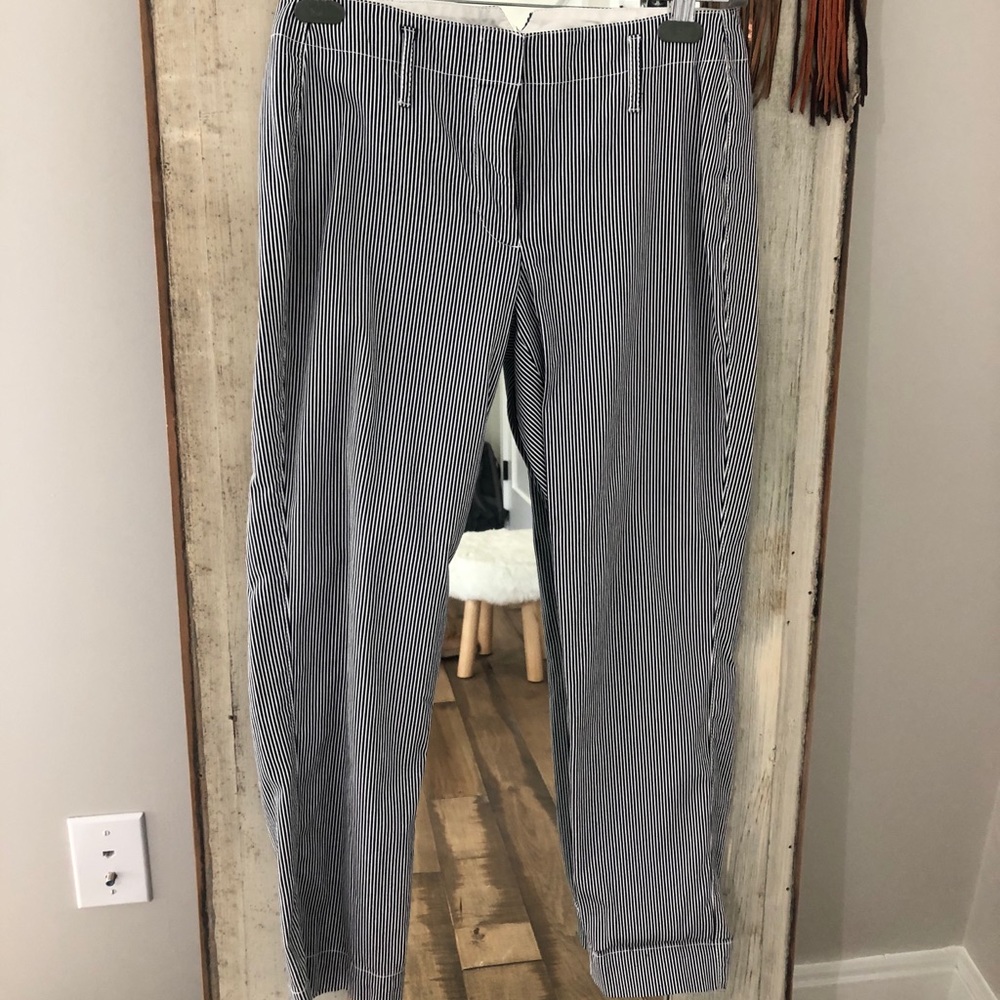Lands end blue striped pants